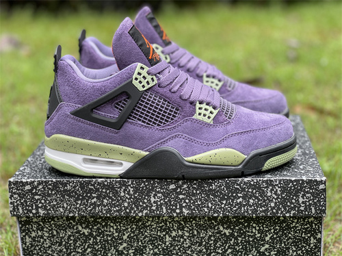 Pure original version_ Air Jordan 4 WMNS _Canyon Purple_ purple-green goods number AQ9129-500 full code shipment 36-47.5-282e1ff9